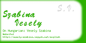 szabina vesely business card